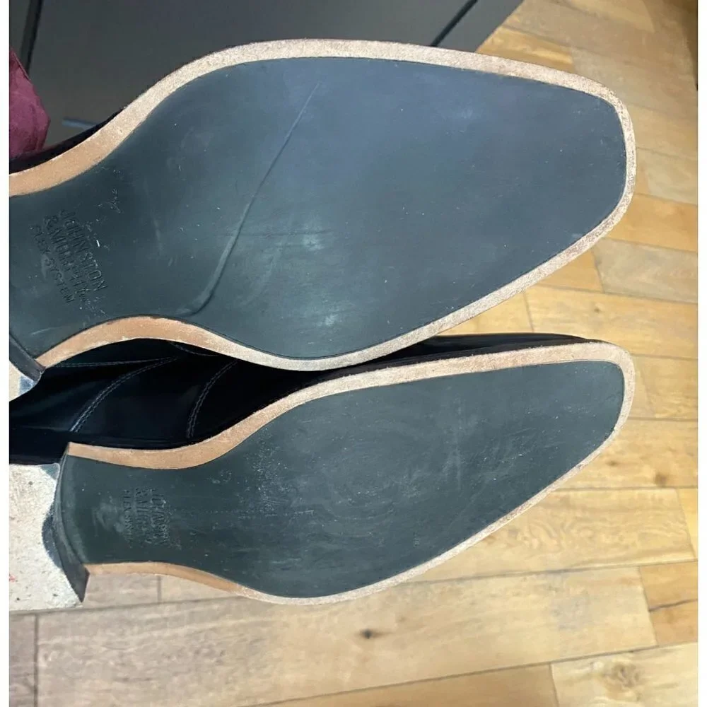 Johnston & Murphy Slip On Venetian Dress Shoes Black Mens Size 13